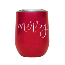 Load image into Gallery viewer, Merry Metal Wine Tumbler