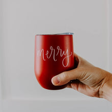Load image into Gallery viewer, Merry Metal Wine Tumbler