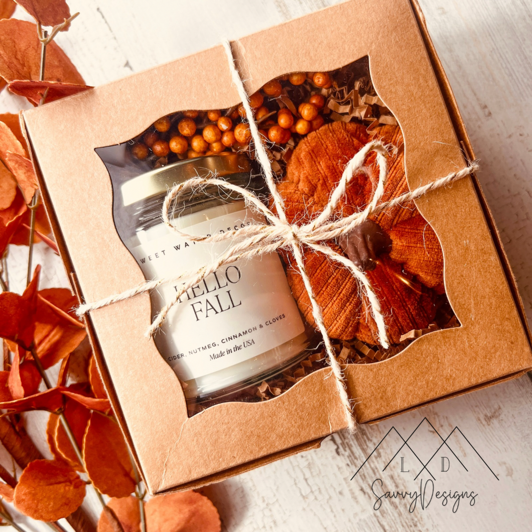 HELLO FALL Candle Gift Box