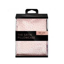 Load image into Gallery viewer, Satin Pillowcase- Blush Micro Dot
