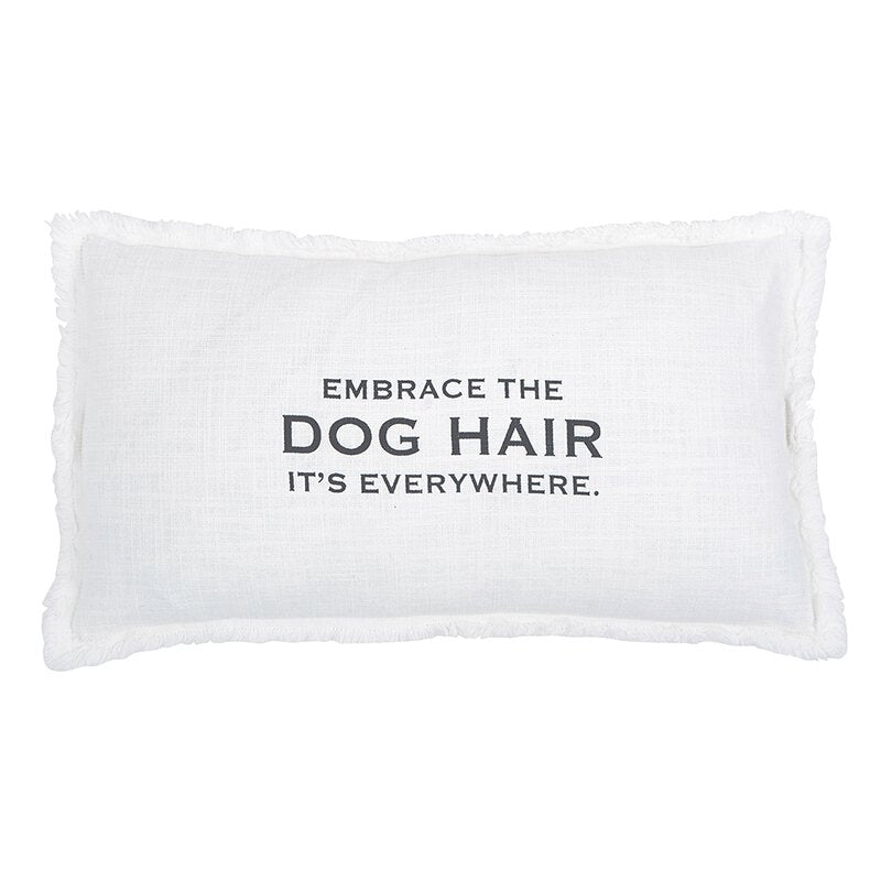 Face to Face Rectangle Pillow - Embrace The Dog Hair