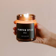 PUMPKIN SPICE Soy Candle- Amber Jar